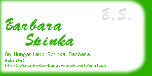 barbara spinka business card